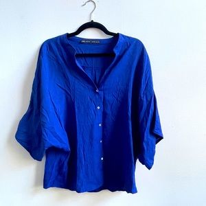 Spring Zara Blue Blouse (worn once)